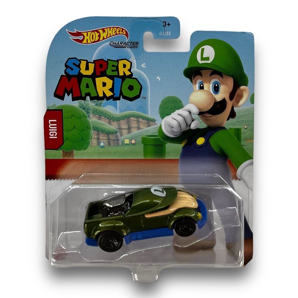 Hot Wheels -  Super Mario Character Cars - Luigi 2/8 - Brand New